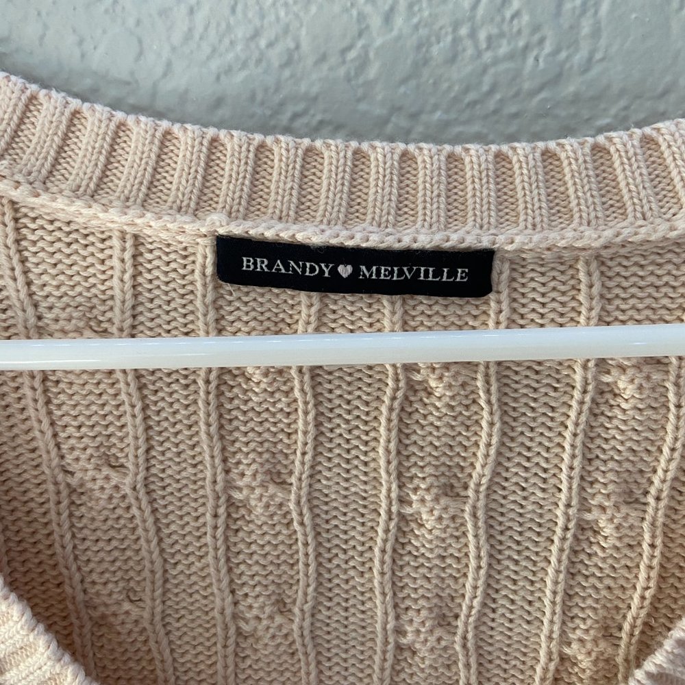 Brandy Melville Leigh Cable Knit Sweater - Picture 4 of 4